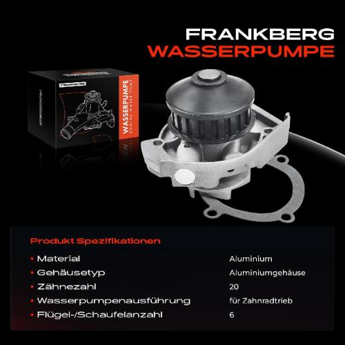 Frankberg 1x Wasserpumpe Kühlwasserpumpe für Fiat Panda 141A Palio 178 Punto 176 Uno 146 Lancia Y10 1.0L-1.2L Bild Frankberg 1x Wasserpumpe Kühlwasserpumpe für Fiat Panda 141A Palio 178 Punto 176 Uno 146 Lancia Y10 1.0L-1.2L