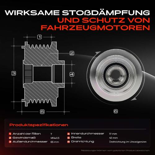 1x Generatorfreilauf Lichtmaschine für Honda CR-V 3 4 Accord HR-V 1.6L 2.2L Bild 1x Generatorfreilauf Lichtmaschine für Honda CR-V 3 4 Accord HR-V 1.6L 2.2L