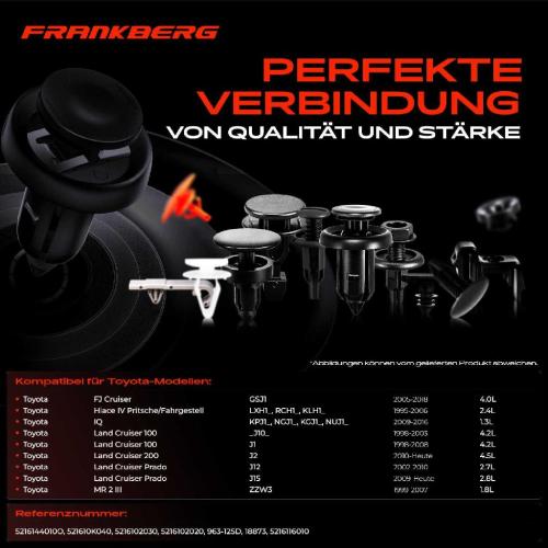 10x Befestigungsclips Stoßstange Kotflügel für Toyota IQ Land Cruiser 100 200 Bild 10x Befestigungsclips Stoßstange Kotflügel für Toyota IQ Land Cruiser 100 200