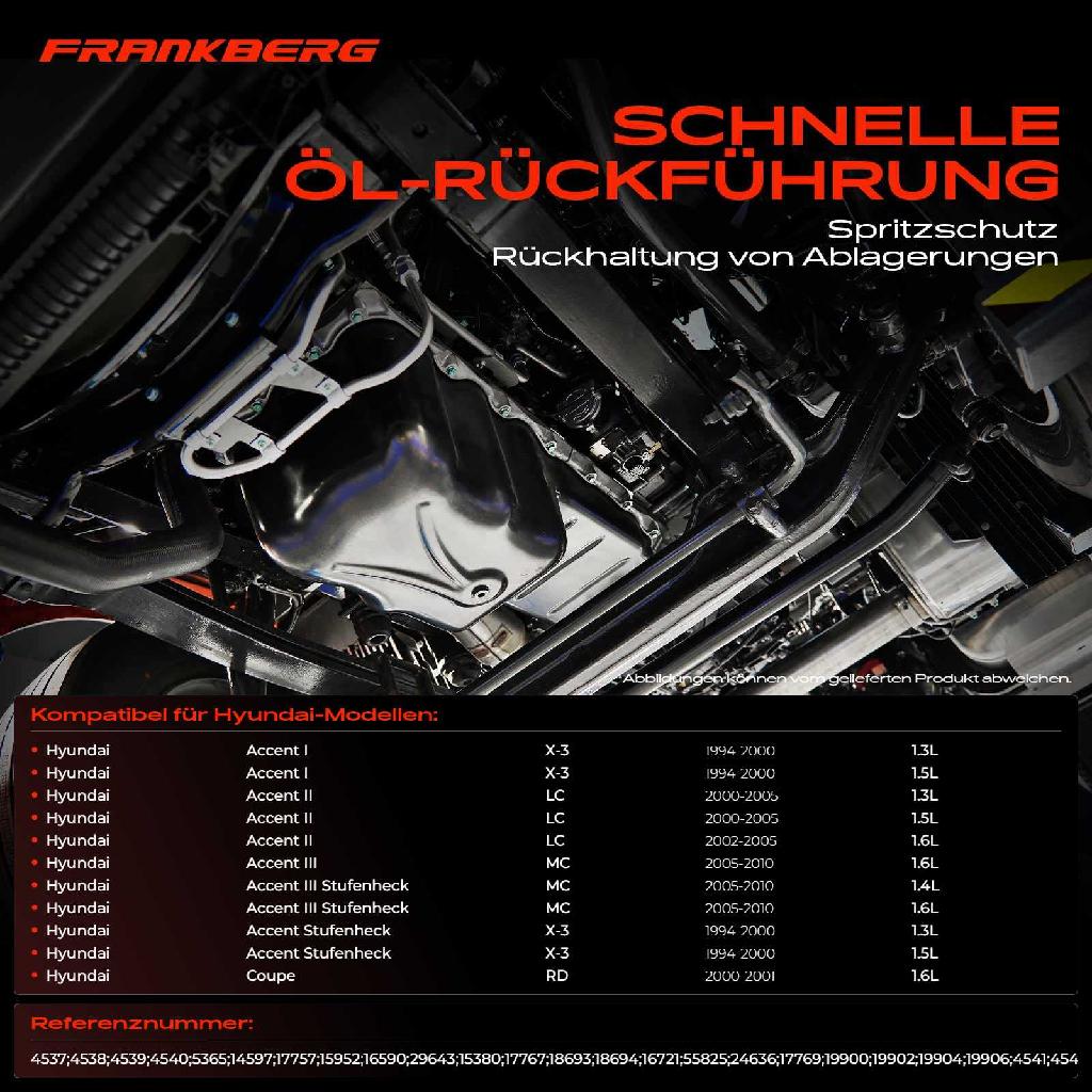 1x Ölwanne Motorölwanne für Hyundai Accent X-3 LC MC Elantra XD KIA Rio II