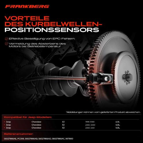 1x Kurbelwellensensor Impulsgeber für Jeep Cherokee XJ 4.0L 1999-2001 Bild 1x Kurbelwellensensor Impulsgeber für Jeep Cherokee XJ 4.0L 1999-2001