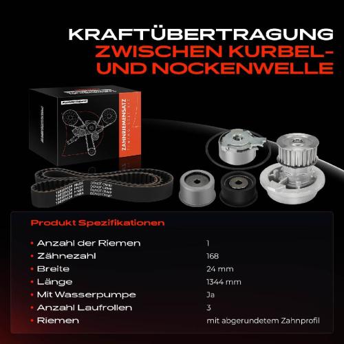 1x Zahnriemensatz Zahnriemen Wasserpumpe für Opel Astra G T98 Astra H A04 Zafira Bild 1x Zahnriemensatz Zahnriemen Wasserpumpe für Opel Astra G T98 Astra H A04 Zafira