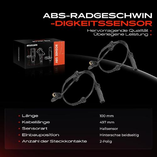 Frankberg 2x ABS Sensor Hinterachse beidseitig für BMW G42 G87 G21 G20 G28 G80 G81 G26 G29 2.0L 3.0L 1.6L Bj ab 2018 Bild Frankberg 2x ABS Sensor Hinterachse beidseitig für BMW G42 G87 G21 G20 G28 G80 G81 G26 G29 2.0L 3.0L 1.6L Bj ab 2018
