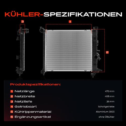 Frankberg 1x Kühler Wasserkühler Motorkühler für Opel Meriva B MPV Van S10 1.7L 2010-2015 Bild Frankberg 1x Kühler Wasserkühler Motorkühler für Opel Meriva B MPV Van S10 1.7L 2010-2015
