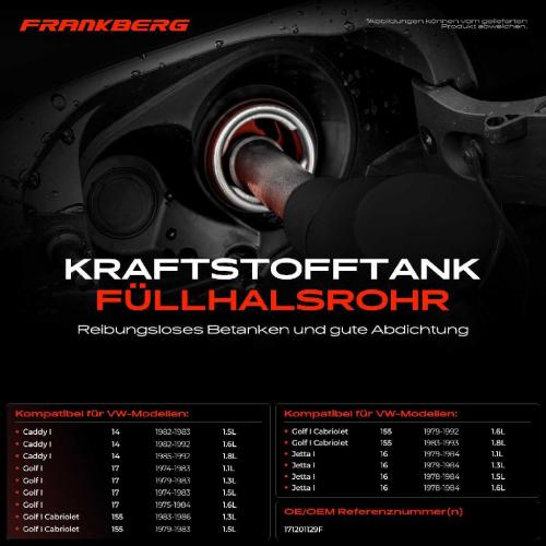 1x Kraftstoffeinfüllrohr Einfüllstutzen für VW Golf I 17 Caddy I Jetta I 16 Bild 1x Kraftstoffeinfüllrohr Einfüllstutzen für VW Golf I 17 Caddy I Jetta I 16