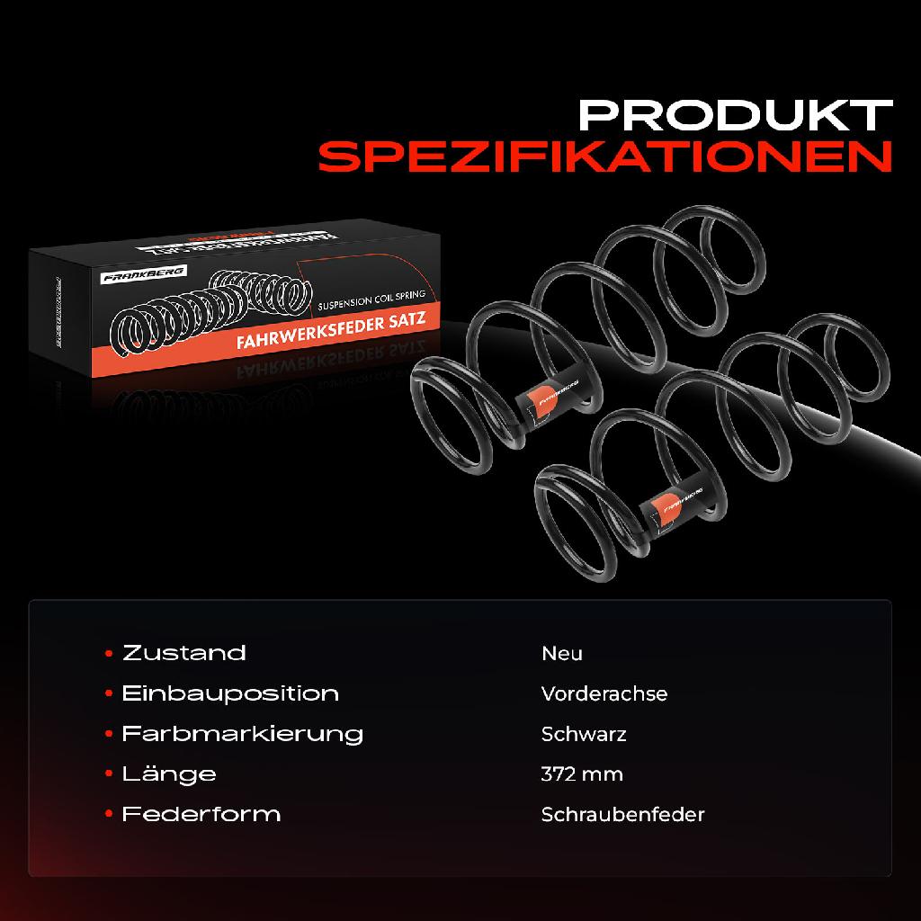 2x Fahrwerksfeder Vorderachse für Citroën C1 II PA PS Peugeot 108 Toyota Aygo B4 Bj ab 2014