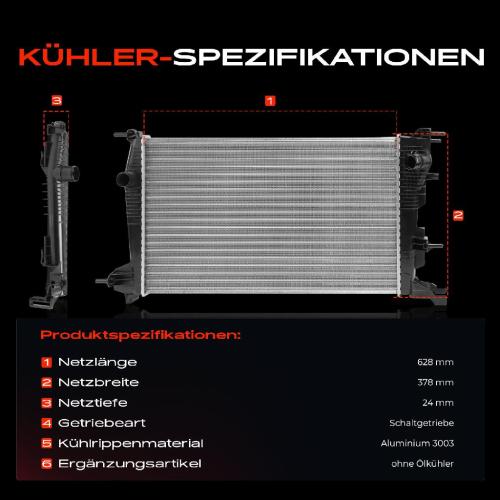 1x Kühler Wasserkühler Motorkühler für Renault Megane Grand Scénic 3 Bild 1x Kühler Wasserkühler Motorkühler für Renault Megane Grand Scénic 3