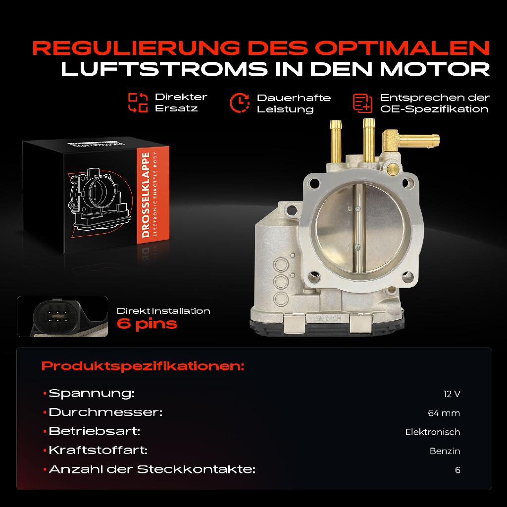 1x Drosselklappe Drosselklappenstutzen für VW Passat Audi A4 A6 A8 Skoda Superb I