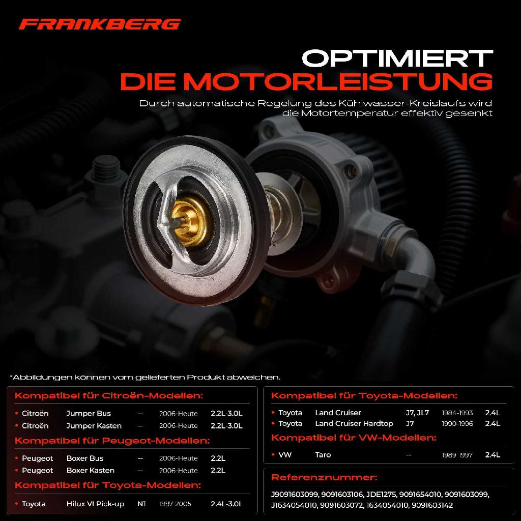 1x Thermostat Kühlmittel für Citroën Jumper Ford Mondeo 3 Peugeot Fiat Toyota