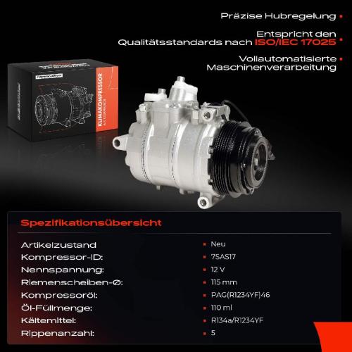 Frankberg 1x Klimakompressor für Mercedes-Benz E-Klasse V-Klasse Vito 2.0L Bild Frankberg 1x Klimakompressor für Mercedes-Benz E-Klasse V-Klasse Vito 2.0L