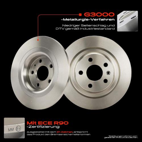 2x Bremsscheiben Hinterachse für Volvo S60 III S90 II V60 V90 Cross Country Kombi XC60 Bj ab 2016 Bild 2x Bremsscheiben Hinterachse für Volvo S60 III S90 II V60 V90 Cross Country Kombi XC60 Bj ab 2016