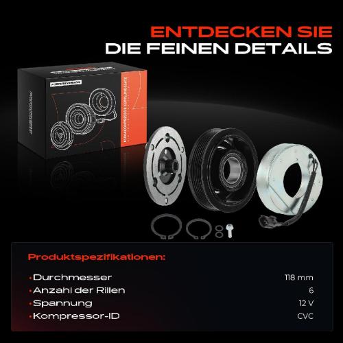 1x Magnetkupplung Klimakompressor für Nissan Qashqai Renault Megane II III 2.0L Bild 1x Magnetkupplung Klimakompressor für Nissan Qashqai Renault Megane II III 2.0L