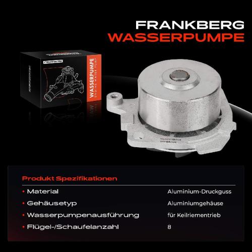 Frankberg 1x Wasserpumpe Kühlwasserpumpe für Fiat Brava Bravo I Marea Alfa Romeo 145 146 155 GTV Lancia Dedra Bild Frankberg 1x Wasserpumpe Kühlwasserpumpe für Fiat Brava Bravo I Marea Alfa Romeo 145 146 155 GTV Lancia Dedra