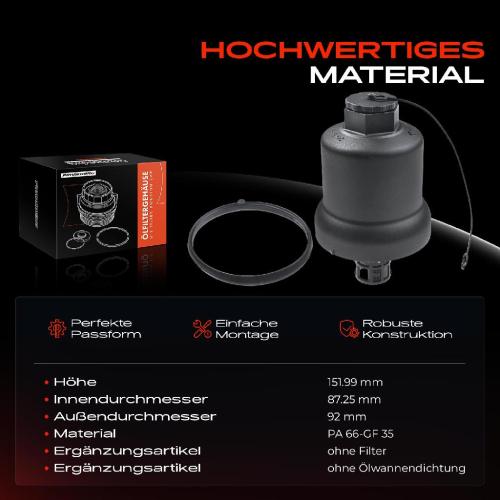 1x Ölfiltergehäuse Deckel für VW Golf V VI Polo Audi A1 A3 A4 A6 TT Bild 1x Ölfiltergehäuse Deckel für VW Golf V VI Polo Audi A1 A3 A4 A6 TT
