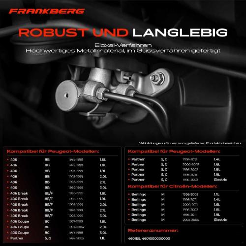 1x Hauptbremszylinder Bremszylinder für Citroën Berlingo M Peugeot 406 8B Partner Bild 1x Hauptbremszylinder Bremszylinder für Citroën Berlingo M Peugeot 406 8B Partner