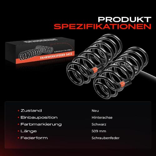 2x Fahrwerksfeder Hinterachse für Toyota Land Cruiser 100 FZJ1 UZJ1 J1 4.7L 4.2L 1998-2007 Bild 2x Fahrwerksfeder Hinterachse für Toyota Land Cruiser 100 FZJ1 UZJ1 J1 4.7L 4.2L 1998-2007