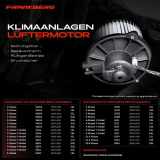 1x Gebläsemotor Innenraumgebläse für Mercedes Benz W204 S204 W212 S212 X204