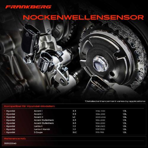 1x Nockenwellenposition Sensor für Hyundai Accent X-3 LC Lantra II J-2 S 1.3L 1.5L Bild 1x Nockenwellenposition Sensor für Hyundai Accent X-3 LC Lantra II J-2 S 1.3L 1.5L