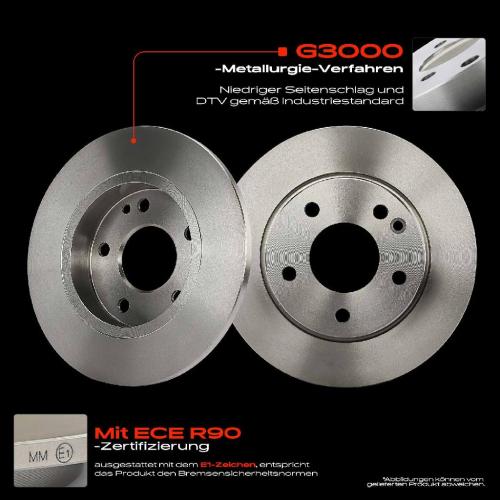 2x Bremsscheiben Vorderachse für Mercedes-Benz A-Klasse W168 1.4L 1.6L 1997-2004 1997-2004 Bild 2x Bremsscheiben Vorderachse für Mercedes-Benz A-Klasse W168 1.4L 1.6L 1997-2004 1997-2004