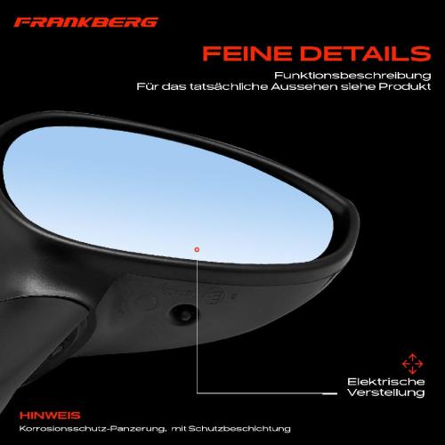 Frankberg 1x Außenspiegel Rechts für Fiat 500 C 595 695 595C 695C 312 Bild Frankberg 1x Außenspiegel Rechts für Fiat 500 C 595 695 595C 695C 312