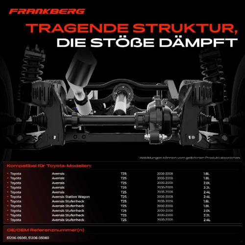 1x Achskörper Achsträger Motorträger Hinterachse für Toyota Avensis Station Wagon/Stufenheck T25 Bild 1x Achskörper Achsträger Motorträger Hinterachse für Toyota Avensis Station Wagon/Stufenheck T25