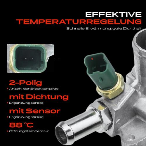 Frankberg 1x Thermostat Kühlmittel für Fiat 500 Panda Ford KA Lancia Ypsilon 1.2L Bild Frankberg 1x Thermostat Kühlmittel für Fiat 500 Panda Ford KA Lancia Ypsilon 1.2L