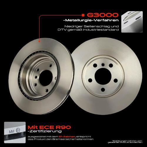 2x Bremsscheiben Hinterachse für BMW 3er Cabriolet Coupe E90 E93 E92 E91 E84 2004-2013 Bild 2x Bremsscheiben Hinterachse für BMW 3er Cabriolet Coupe E90 E93 E92 E91 E84 2004-2013
