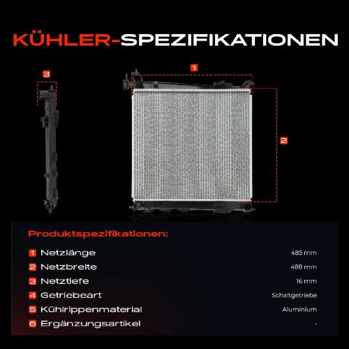 1x Kühler Wasserkühler Motorkühler für Hyundai iX3 EL KIA Sportage SL 2009-2015 Bild 1x Kühler Wasserkühler Motorkühler für Hyundai iX3 EL KIA Sportage SL 2009-2015