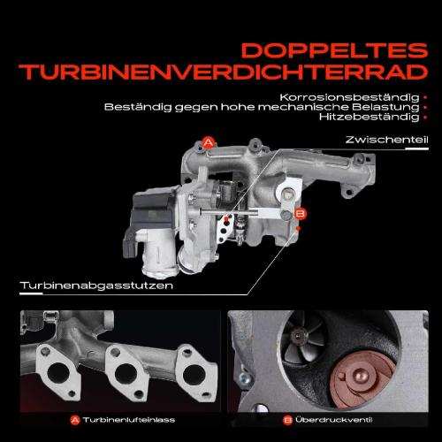 1x Turbolader Abgaskrümmer Einheit für VW Golf Polo Touran Audi A1 Sportback A3 Cabriolet Seat Altea XL Skoda Bild 1x Turbolader Abgaskrümmer Einheit für VW Golf Polo Touran Audi A1 Sportback A3 Cabriolet Seat Altea XL Skoda