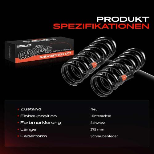 Frankberg 2x Fahrwerksfeder Hinterachse für Ford Galaxy WA6 1.8L 2.0L 2006-2015 Bild Frankberg 2x Fahrwerksfeder Hinterachse für Ford Galaxy WA6 1.8L 2.0L 2006-2015