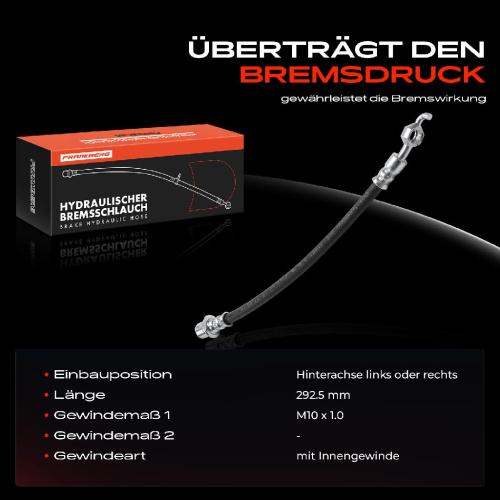 1x Bremsschlauch Bremsschläuche Hinterachse Links oder Rechts für Toyota Celica T23 1.8L 1999-2005 Bild 1x Bremsschlauch Bremsschläuche Hinterachse Links oder Rechts für Toyota Celica T23 1.8L 1999-2005