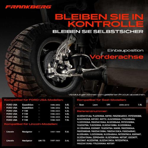 1x Querlenker Satz Vorderachse für FORD USA Expedition F-150 Crew Cab Pick-up Extended Standard Bild 1x Querlenker Satz Vorderachse für FORD USA Expedition F-150 Crew Cab Pick-up Extended Standard