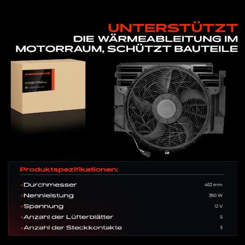 Frankberg 1x Motorkühller Einfachlüfter mit Kühlerlüfterrahmen BMW E53 X5 2000-2006 3.0L 4.4L 4.6L 4.8L Bild Frankberg 1x Motorkühller Einfachlüfter mit Kühlerlüfterrahmen BMW E53 X5 2000-2006 3.0L 4.4L 4.6L 4.8L