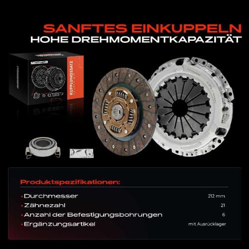 1x Kupplungssatz für Toyota Yaris P1 1.3L 2002-2005 Bild 1x Kupplungssatz für Toyota Yaris P1 1.3L 2002-2005