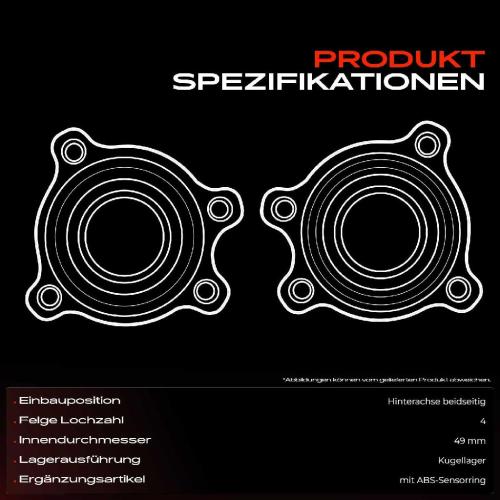 1x Radnabe Radlagersatz Hinterachse beidseitig für BMW X3 F25 X4 F26 1.6L 2.0L 3.0L 2010-2018 Bild 1x Radnabe Radlagersatz Hinterachse beidseitig für BMW X3 F25 X4 F26 1.6L 2.0L 3.0L 2010-2018