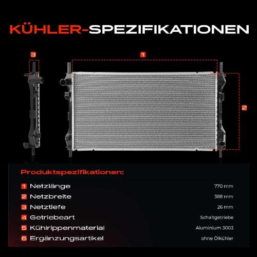 Frankberg 1x Kühler Wasserkühler Motorkühler für Ford Transit FB FA FM FC 2.0L Bild Frankberg 1x Kühler Wasserkühler Motorkühler für Ford Transit FB FA FM FC 2.0L