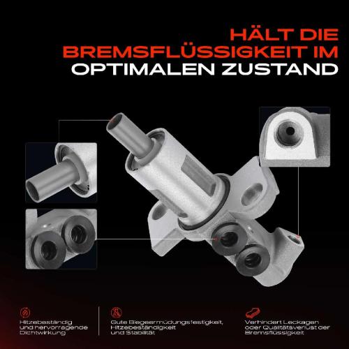 1x Hauptbremszylinder Bremszylinder für VW Passat 3B Audi A4 B6 B7 A6 C5 Seat Skoda Bild 1x Hauptbremszylinder Bremszylinder für VW Passat 3B Audi A4 B6 B7 A6 C5 Seat Skoda
