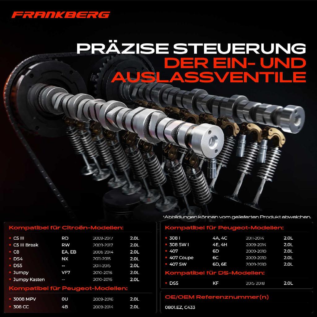 1x Nockenwelle für Citroën C4 C5 C8 DS4 Peugeot 308 407 508 5008