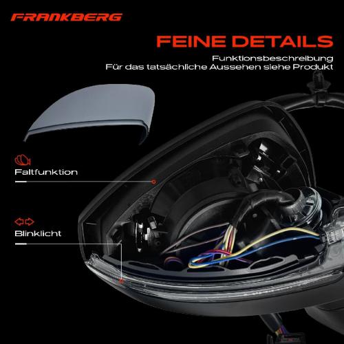 Frankberg 1x Außenspiegel Rechts für Audi A3 A3 Sportback 8V1 8VK 8VA 8VF 1.2L 1.4L Bj ab 2012 Bild Frankberg 1x Außenspiegel Rechts für Audi A3 A3 Sportback 8V1 8VK 8VA 8VF 1.2L 1.4L Bj ab 2012