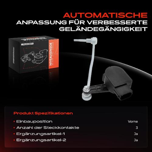 1x Höhensensor Niveauregulierung Vorne Rechts für Audi A8 S8 4E 4E2 4E8 2003-2010 Bild 1x Höhensensor Niveauregulierung Vorne Rechts für Audi A8 S8 4E 4E2 4E8 2003-2010