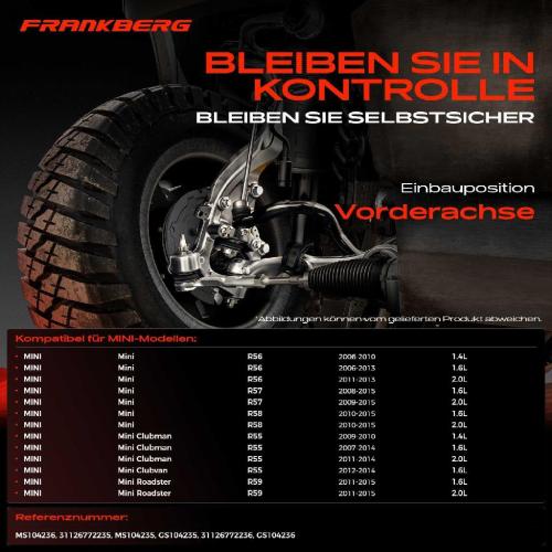 2x Lagerbuchse Vorderachse für MINI Mini Cabriolet Clubman Clubvan Mini Coupe R56 R57 R55 R58 Bild 2x Lagerbuchse Vorderachse für MINI Mini Cabriolet Clubman Clubvan Mini Coupe R56 R57 R55 R58