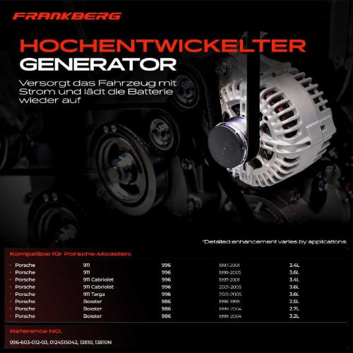 1x Lichtmaschine Generator für Porsche 911 Boxster 996 986 3.4 Carrera 4 S 3.2L Bild 1x Lichtmaschine Generator für Porsche 911 Boxster 996 986 3.4 Carrera 4 S 3.2L