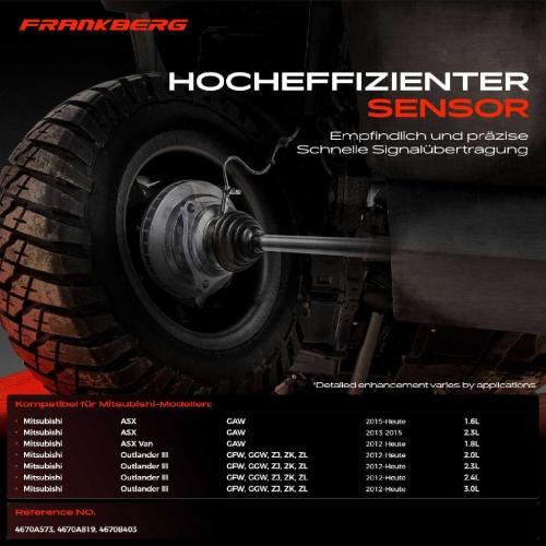 1x ABS Sensor Hinterachse links für Mitsubishi ASX Van Outlander III 1.6L 2.3L 1.8L 2.0L 2.4L 3.0L Bj ab 2012 Bild 1x ABS Sensor Hinterachse links für Mitsubishi ASX Van Outlander III 1.6L 2.3L 1.8L 2.0L 2.4L 3.0L Bj ab 2012