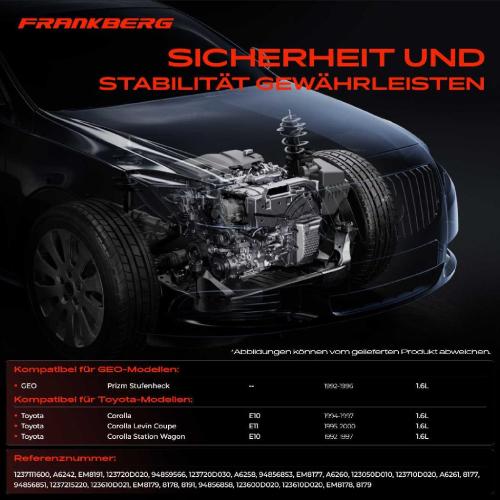 1x Getriebelagerlager Motorlager Vorne und Hinten für GEO Prizm Toyota Corolla E10 E11 1.6L 1992-1998 Bild 1x Getriebelagerlager Motorlager Vorne und Hinten für GEO Prizm Toyota Corolla E10 E11 1.6L 1992-1998