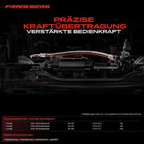 1x Seilzug Feststellbremse Hinterachse links für Honda Civic VIII Hatchback FA FD Bild 1x Seilzug Feststellbremse Hinterachse links für Honda Civic VIII Hatchback FA FD