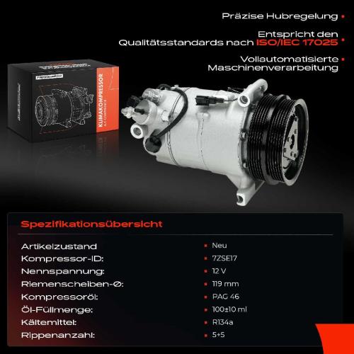 1x Klimakompressor für Volvo V40 Schrägheck 525 526 2.0L 2.5L 2012-2019 Bild 1x Klimakompressor für Volvo V40 Schrägheck 525 526 2.0L 2.5L 2012-2019