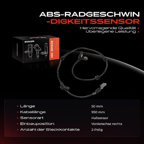 1x ABS Sensor Vorderachse rechts für Nissan Almera II N16 Almera II Hatchback 1.5L 1.8L 2.2L 2002-2006 Bild 1x ABS Sensor Vorderachse rechts für Nissan Almera II N16 Almera II Hatchback 1.5L 1.8L 2.2L 2002-2006