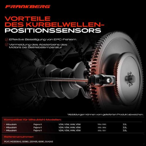 1x Kurbelwellensensor Impulsgeber für Mitsubishi Pajero II 3.5L 1994-1997 Bild 1x Kurbelwellensensor Impulsgeber für Mitsubishi Pajero II 3.5L 1994-1997