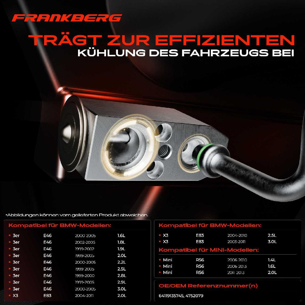 1x Expansionsventil Klimaanlage für BMW 3er Touring E46 X3 E83 MINI R55 R56 R57 R60