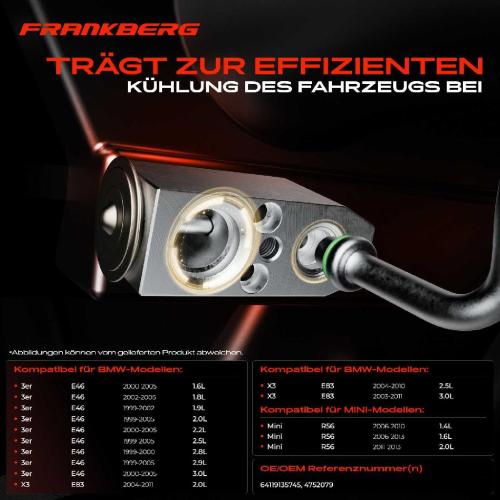 1x Expansionsventil Klimaanlage für BMW 3er Touring E46 X3 E83 MINI R55 R56 R57 R60 Bild 1x Expansionsventil Klimaanlage für BMW 3er Touring E46 X3 E83 MINI R55 R56 R57 R60